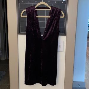 Purple Velvet Mini Dress